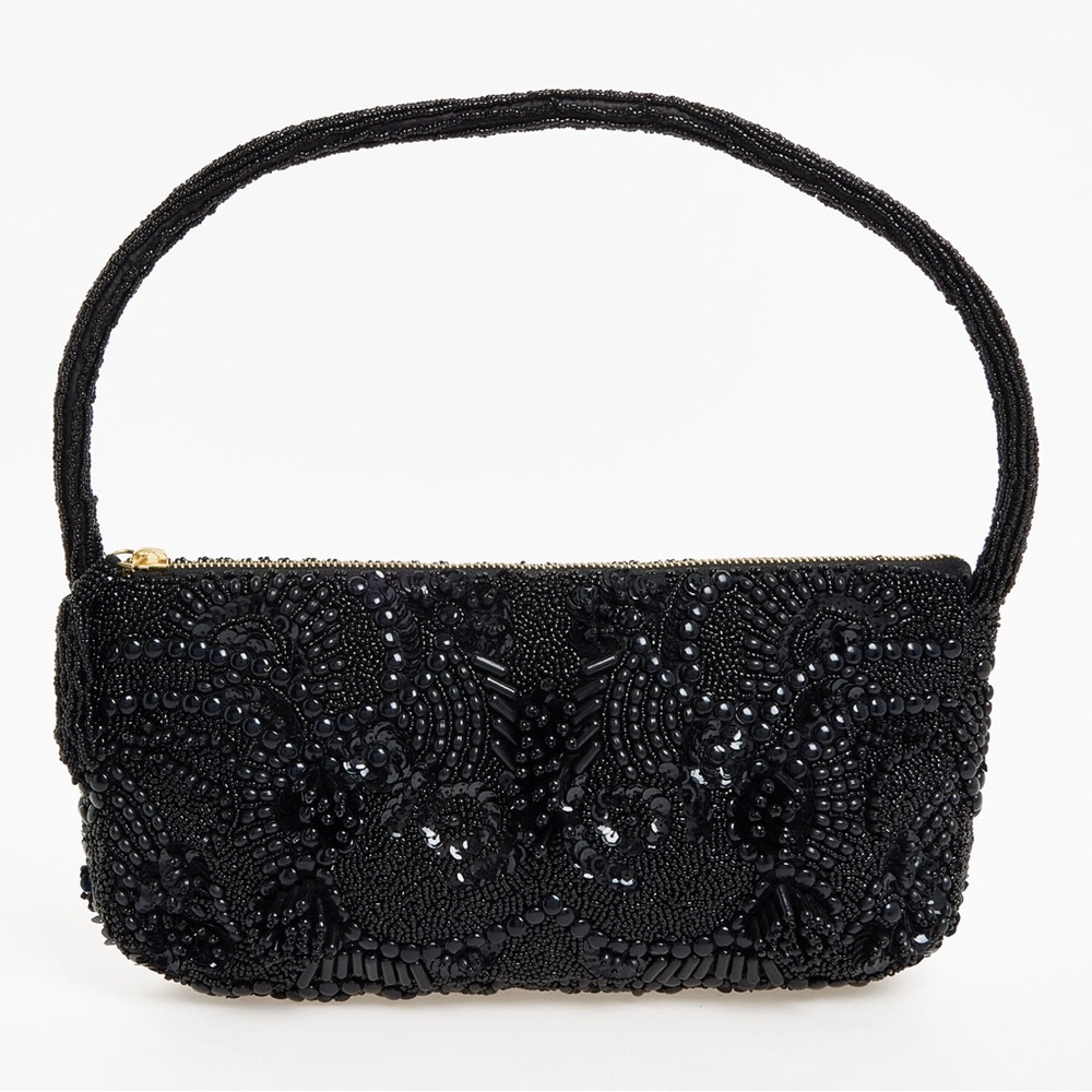 TJ Maxx Marshall’s viral black Pearl flower sequin floral Beaded Shoulder Bag